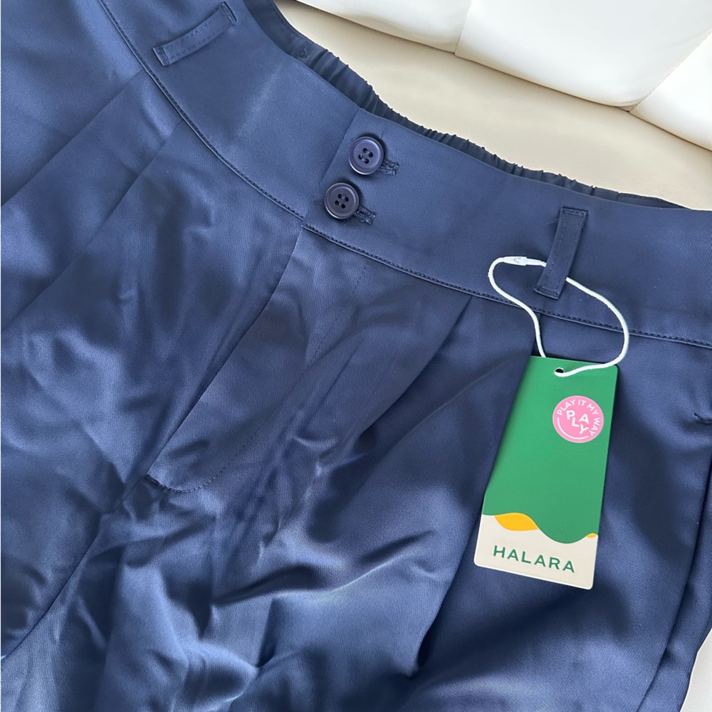 HALARA Blue Dress Pants size Large with smocked stretch
